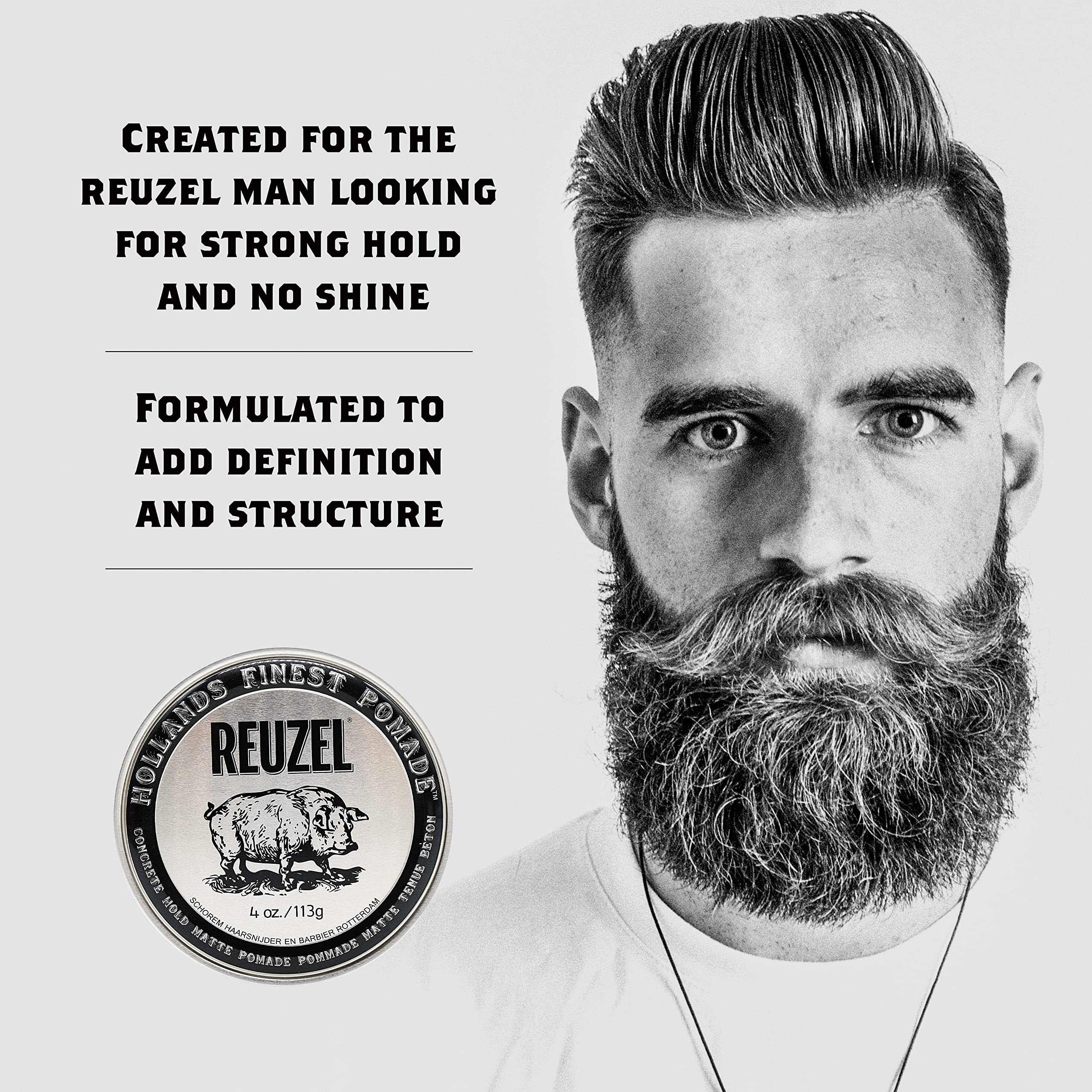 Foto 3 pulgar | Pomade para Cabello Reuzel Concrete Hold Matte 113 g - Venta Internacional