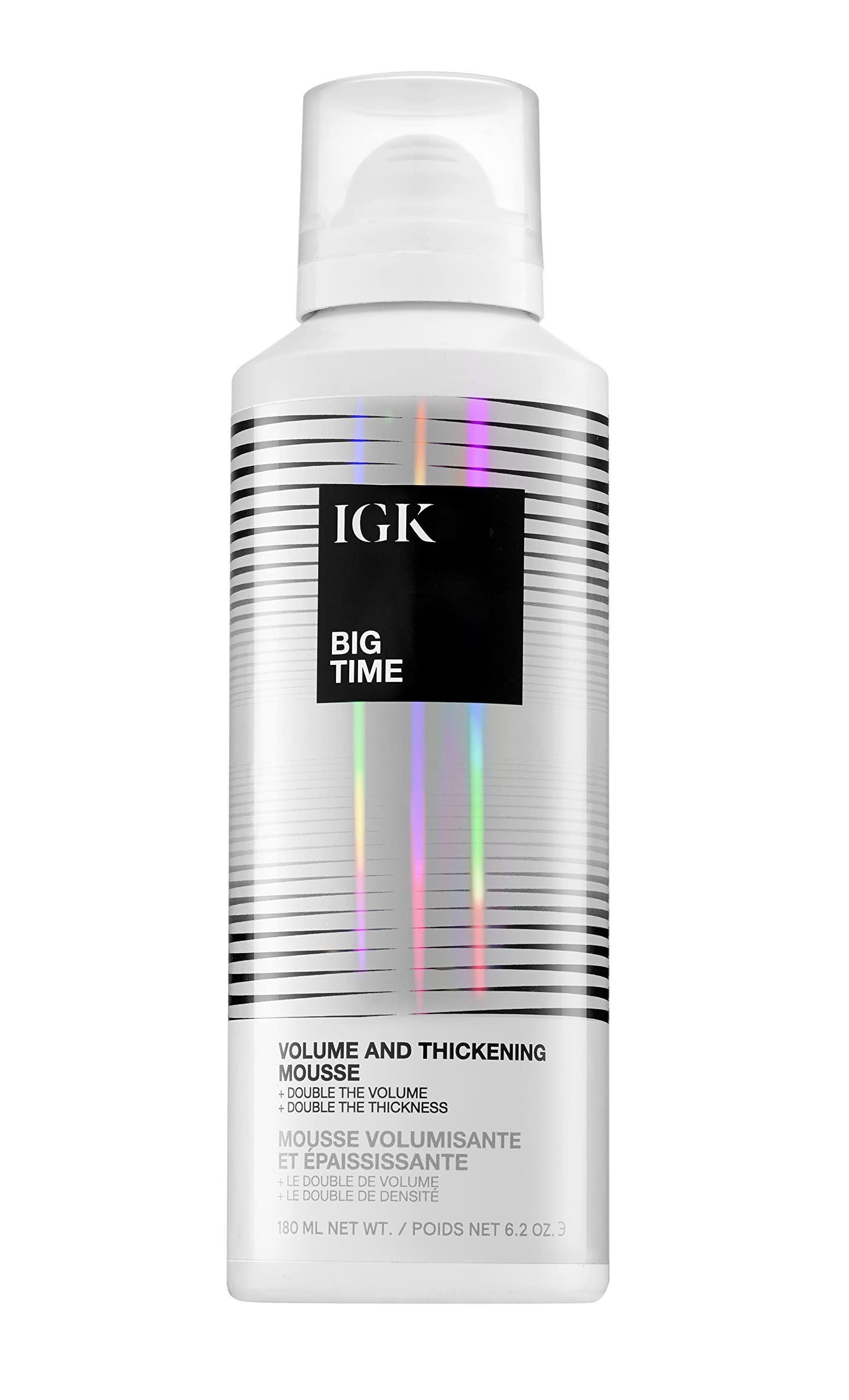 Mousse Igk Big Time Para Volumen Y Espesamiento, 180 Ml, Vegano, Libre De Crueldad Animal - Venta Internacional.