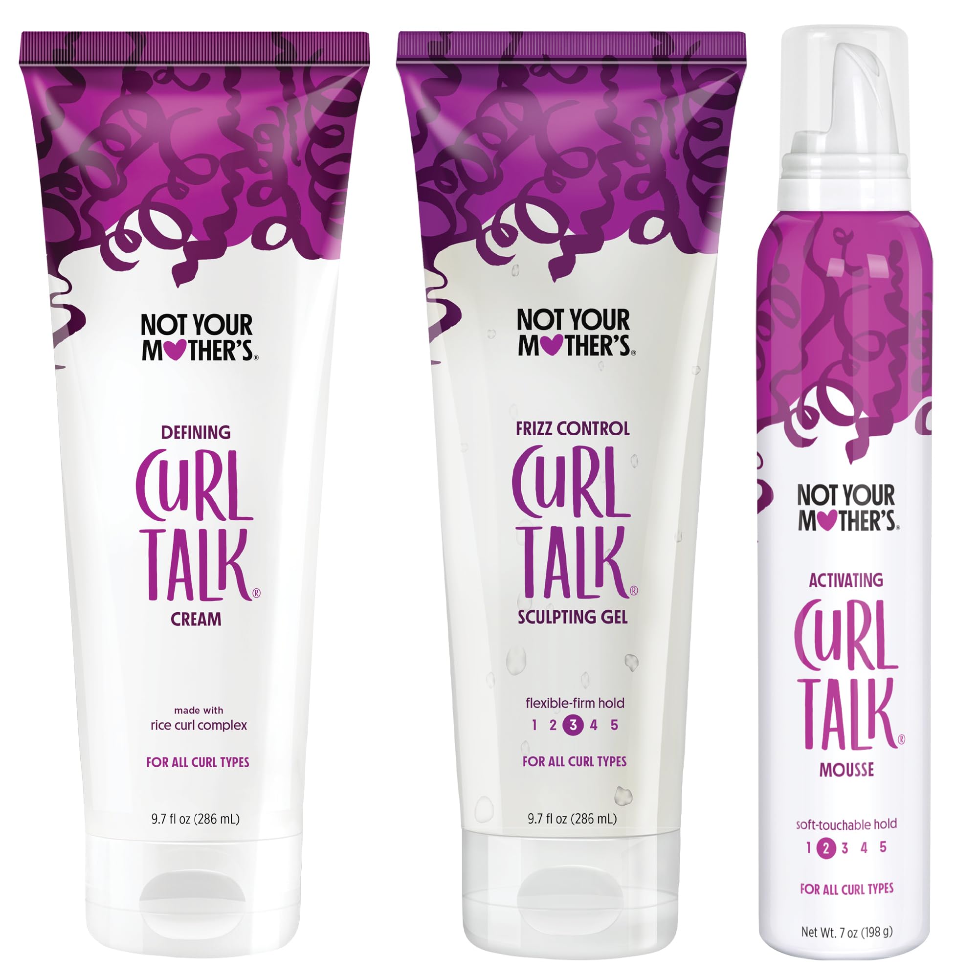 Foto 2 pulgar | Crema, Gel Y Mousse Hair Care Not Your Mother's Curl Talk, Paquete De 3 - Venta Internacional.