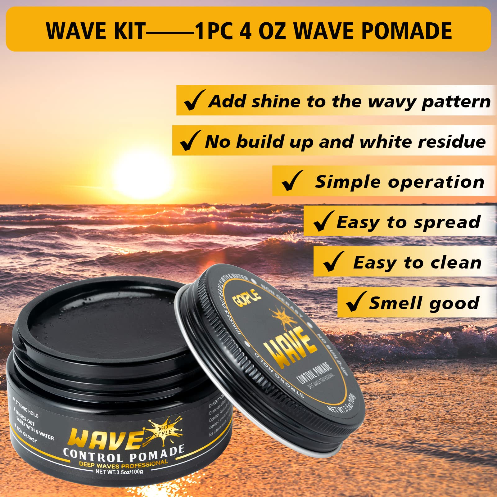 Foto 3 pulgar | Kit De Pomada Wave Goiple Para Hombre, Fuerte, Fácil De Lavar, 100 Ml - Venta Internacional.