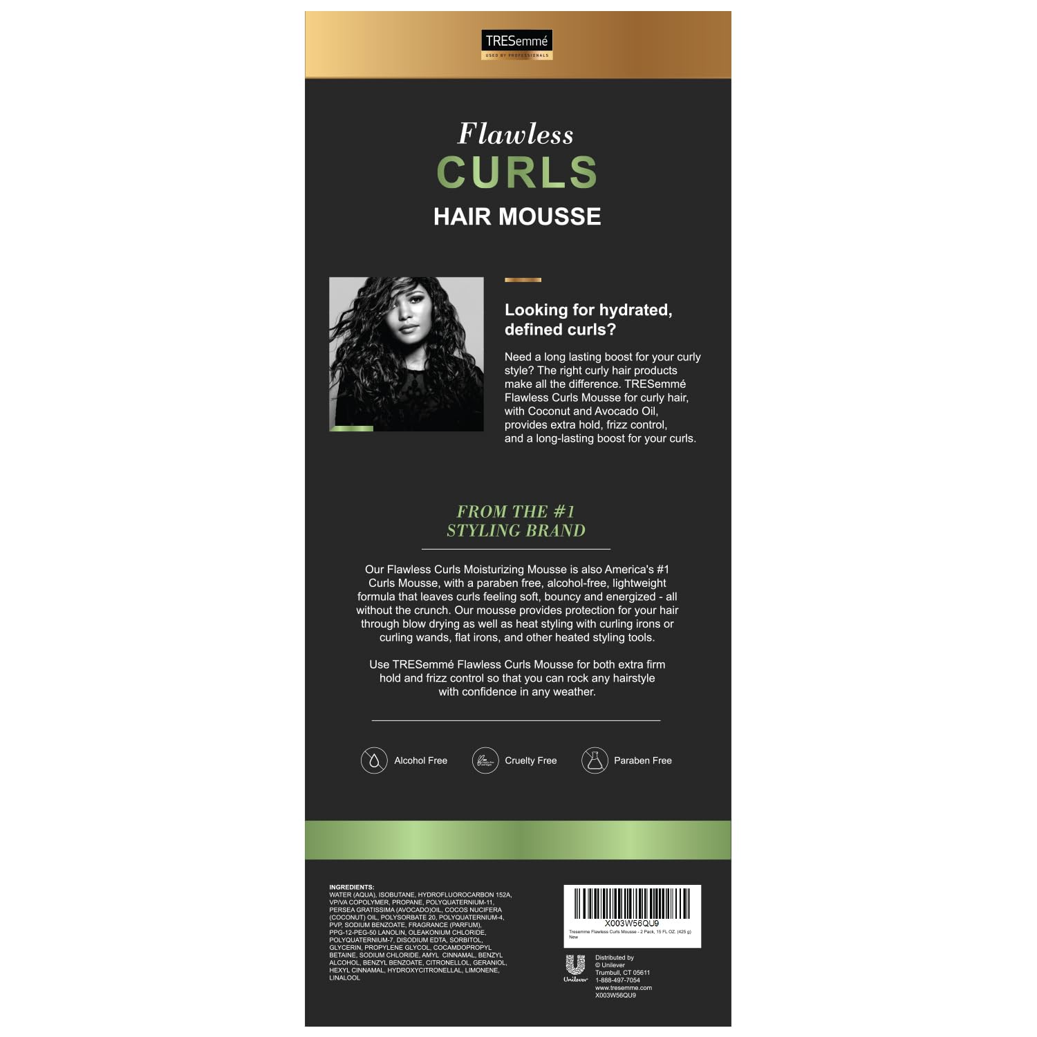 Foto 3 pulgar | Mousse Tresemmé Flawless Curls Con Aceite De Coco Y Aguacate, 450 Ml - Venta Internacional.