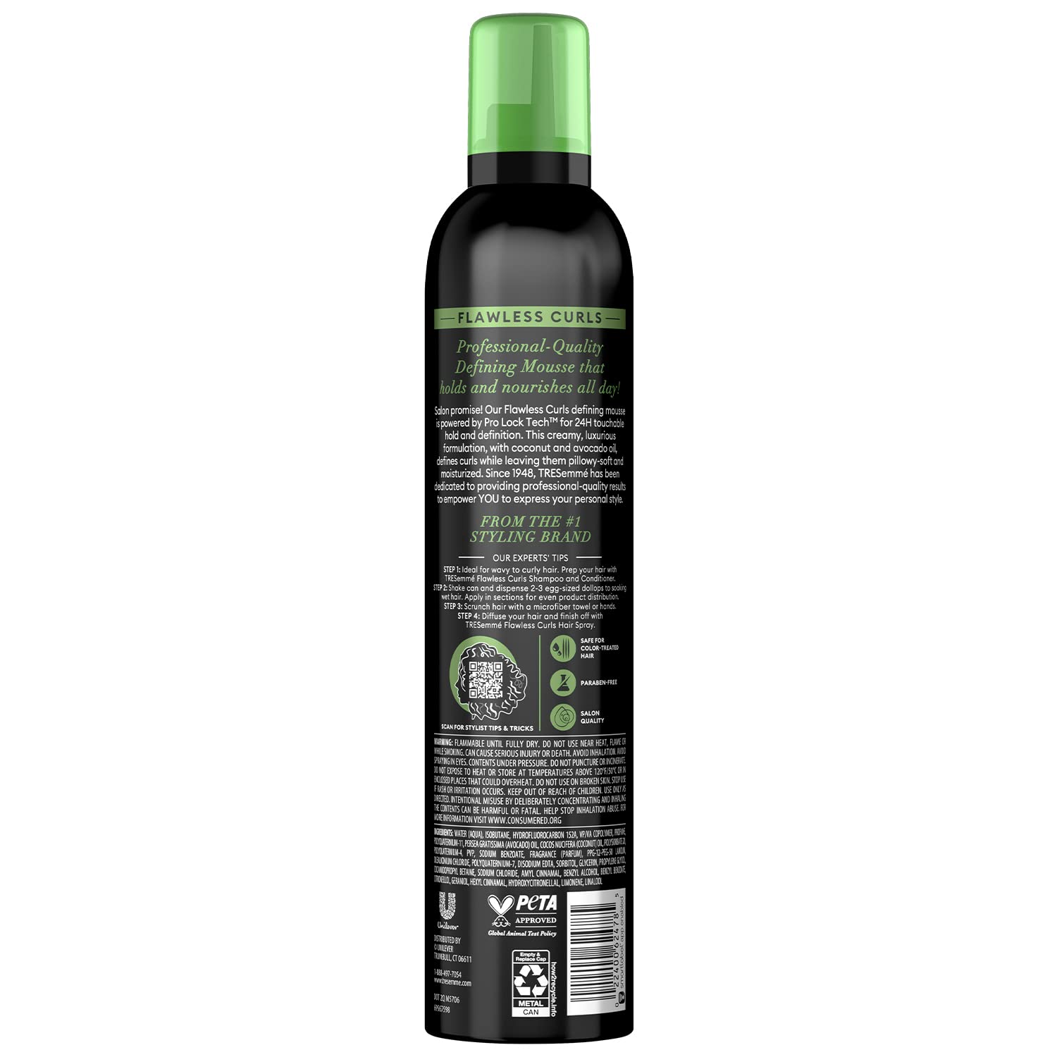 Foto 5 pulgar | Mousse Tresemmé Flawless Curls Con Aceite De Coco Y Aguacate, 450 Ml - Venta Internacional.