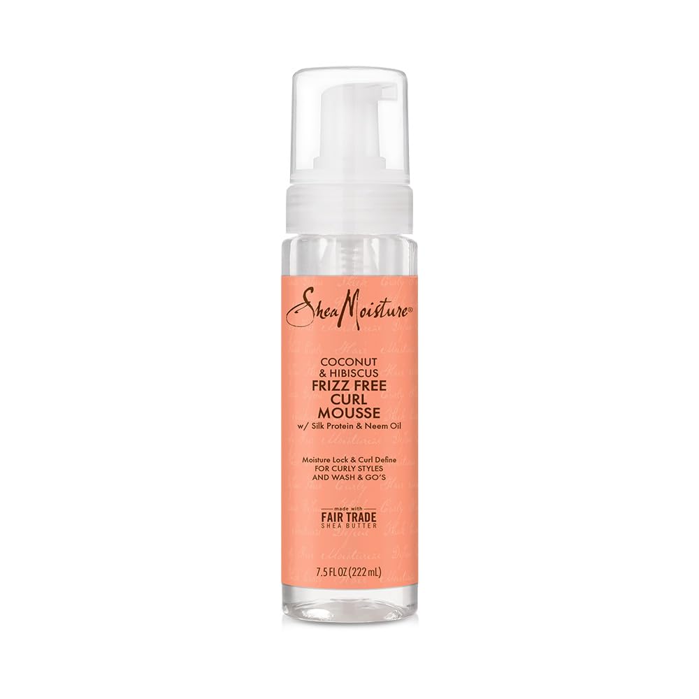 Mousse Rizado Sin Encrespamiento Sheamoisture Coco E Hibisco 220 Ml - Venta Internacional