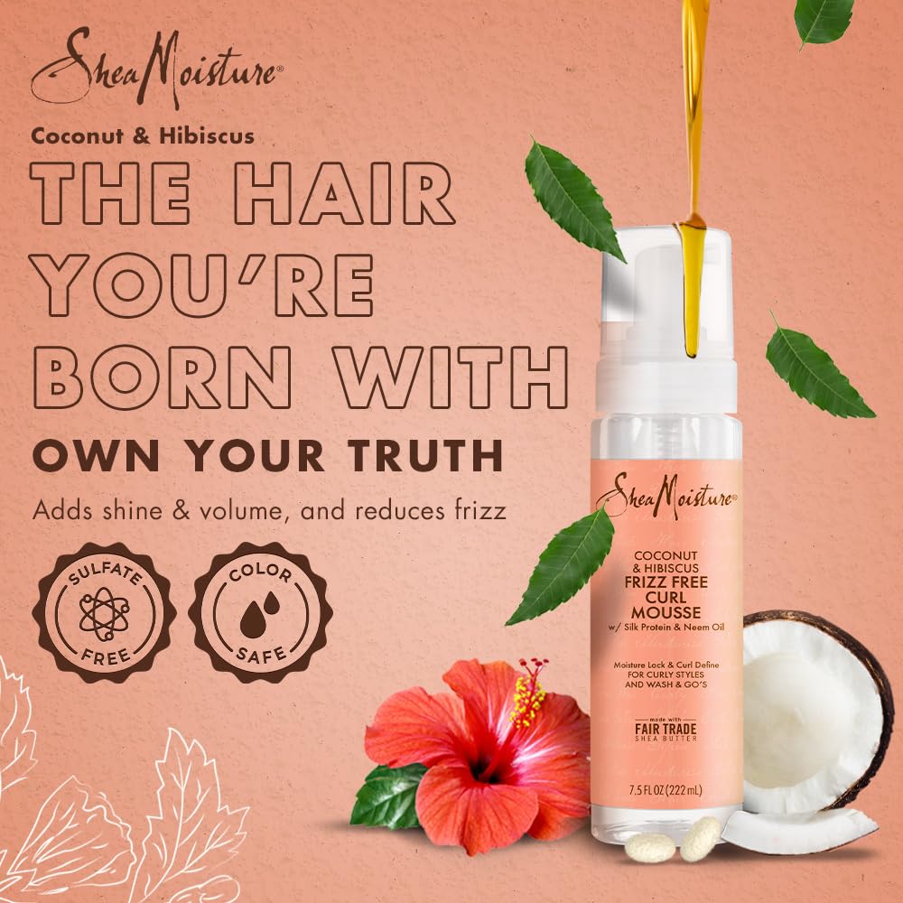 Foto 4 pulgar | Mousse Rizado Sin Encrespamiento Sheamoisture Coco E Hibisco 220 Ml - Venta Internacional