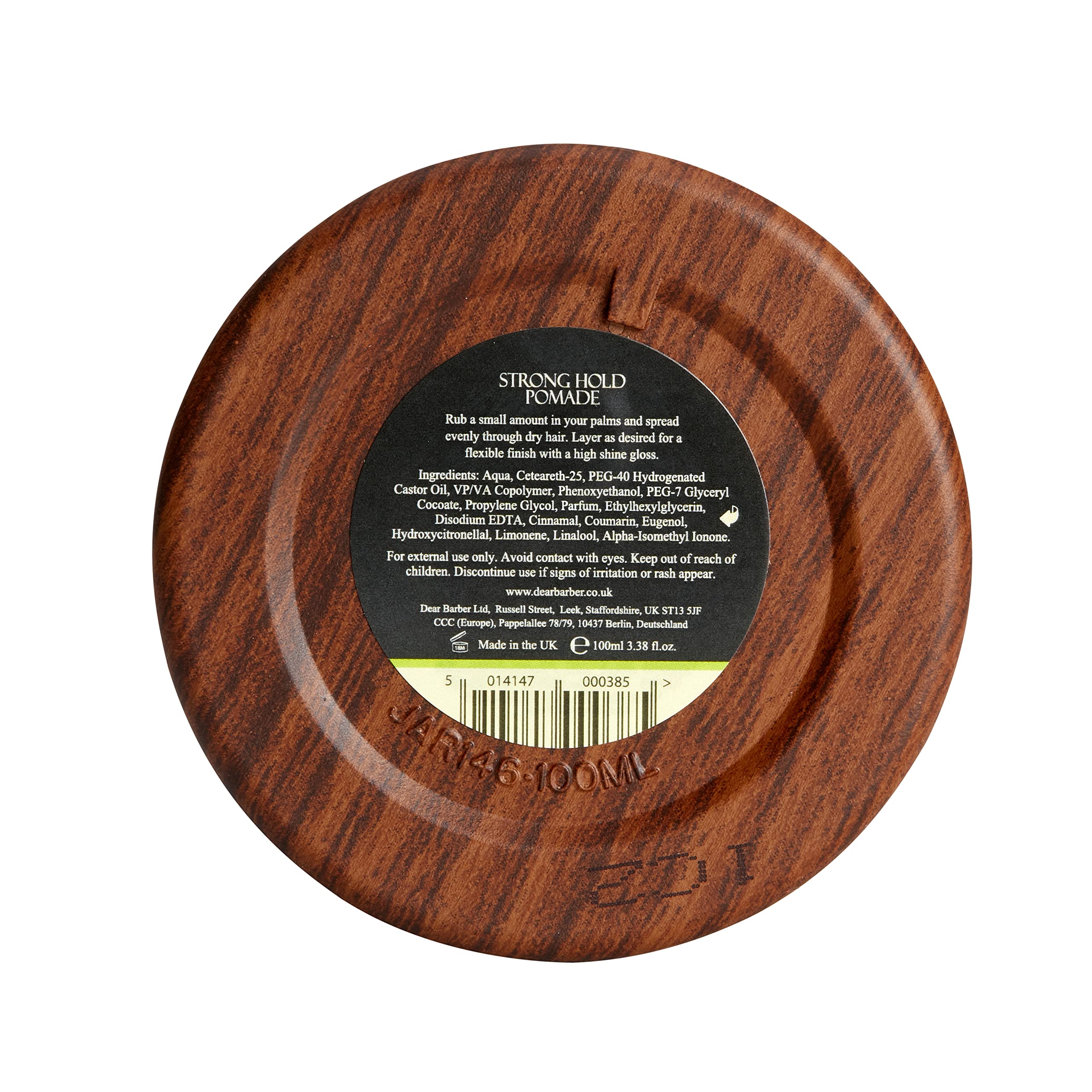 Foto 3 pulgar | Pomade Dear Barber Strong Hold High Shine, 100 Ml, Para Hombre - Venta Internacional.