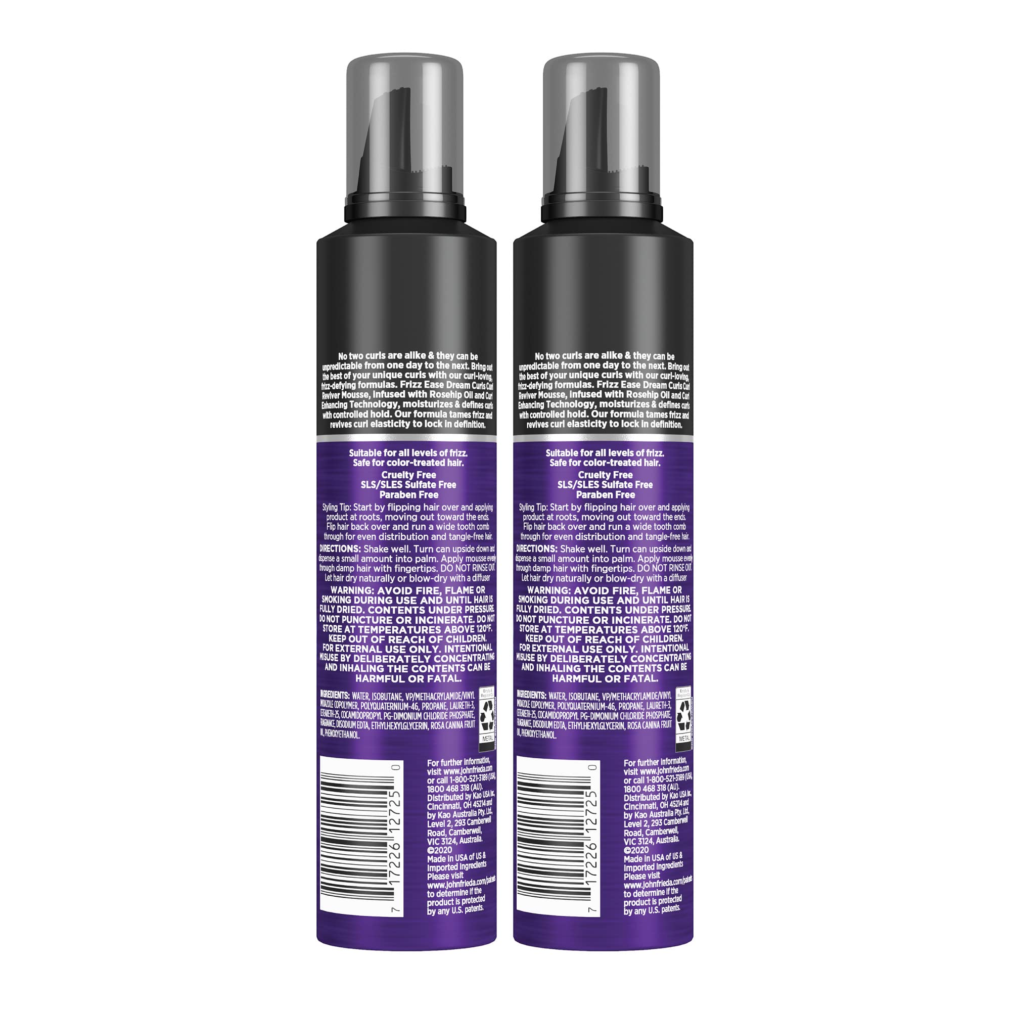 Foto 7 pulgar | Mousse John Frieda Frizz Ease, Revitalizador Para Cabello Rizado, 200 Ml, 2 Unidades - Venta Internacional.