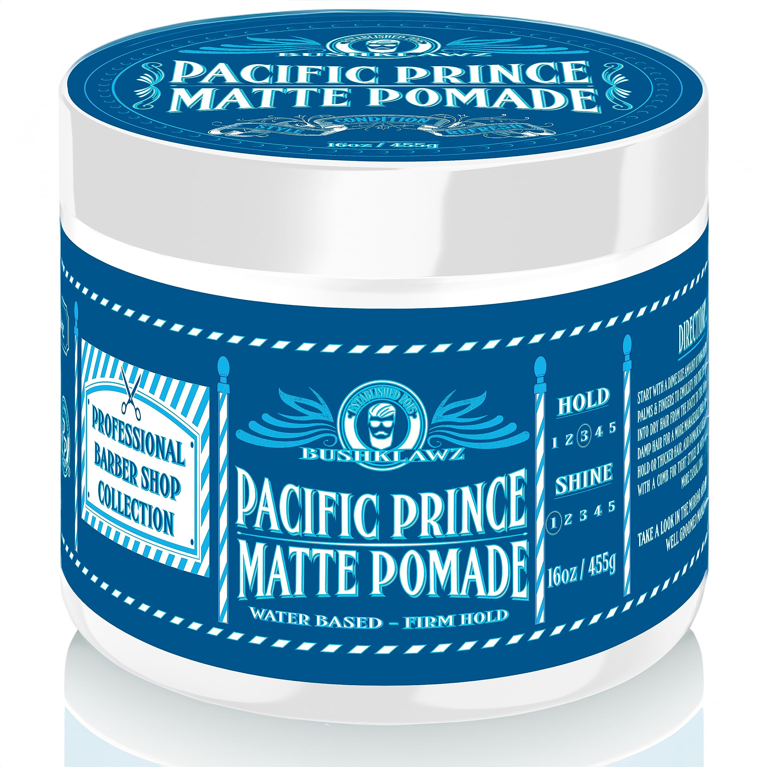 Foto 2 pulgar | Pomada Mate Bushklawz Pacific Prince Firm Hold 455 G - Venta Internacional.