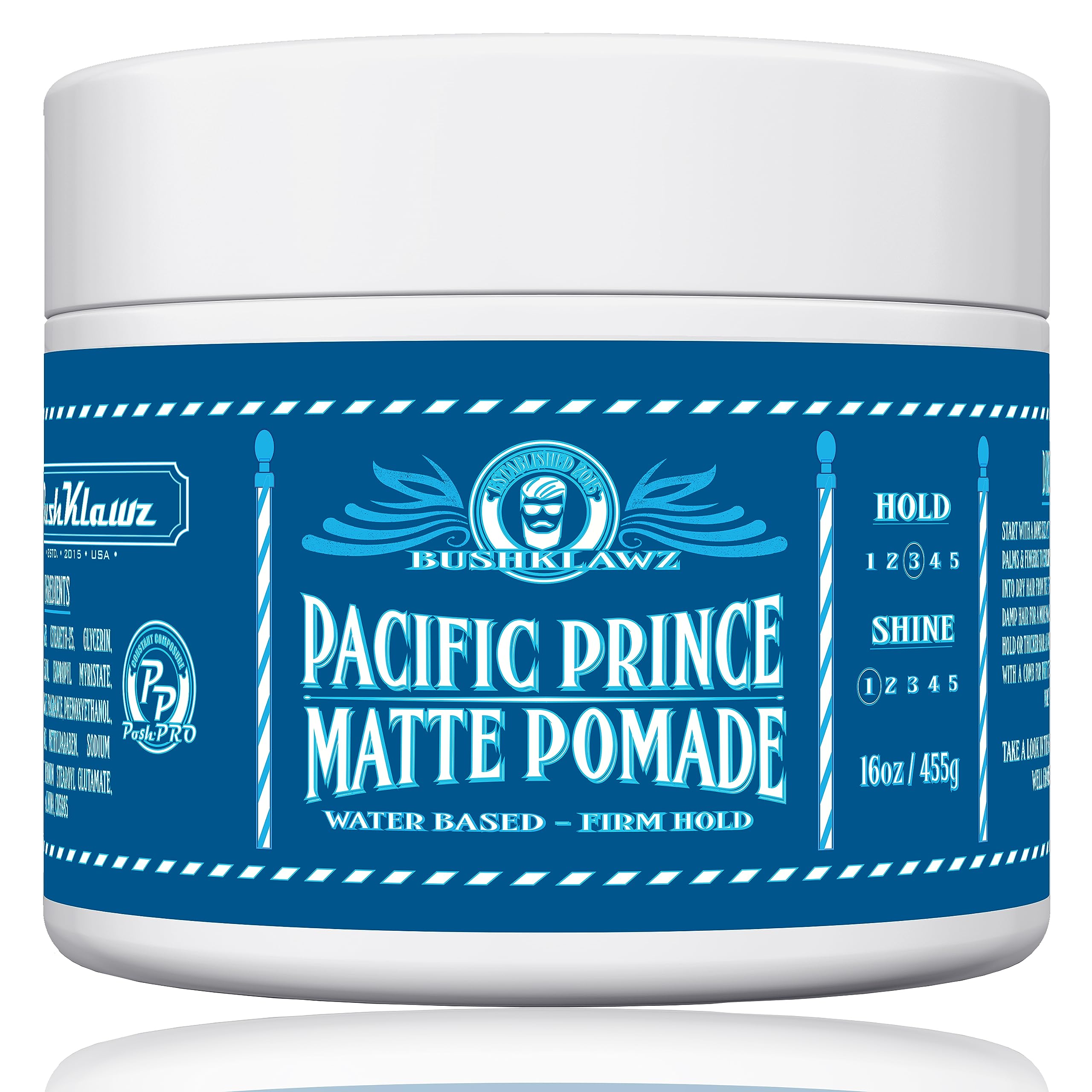 Foto 3 pulgar | Pomada Mate Bushklawz Pacific Prince Firm Hold 455 G - Venta Internacional.