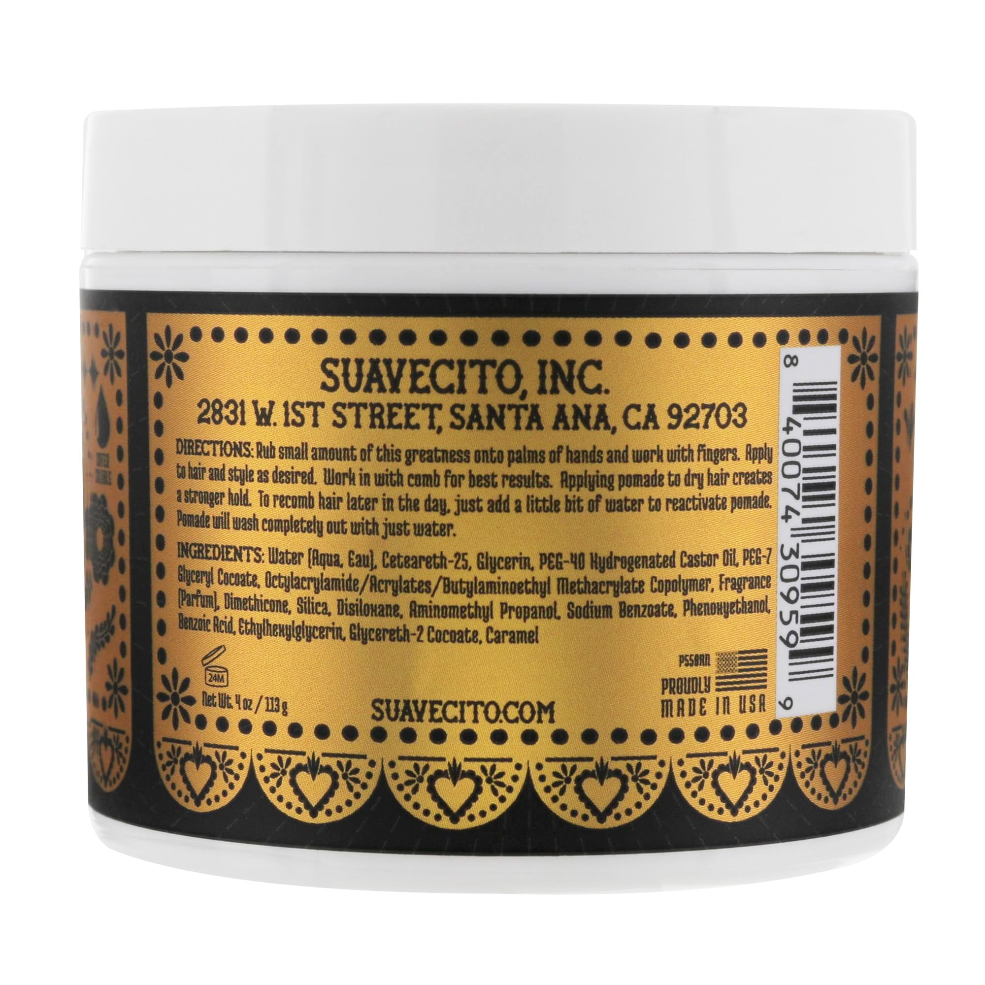 Foto 4 pulgar | Pomade Suavecito Amber Altar Firme Hold 118 Ml A Base De Agua - Venta Internacional.
