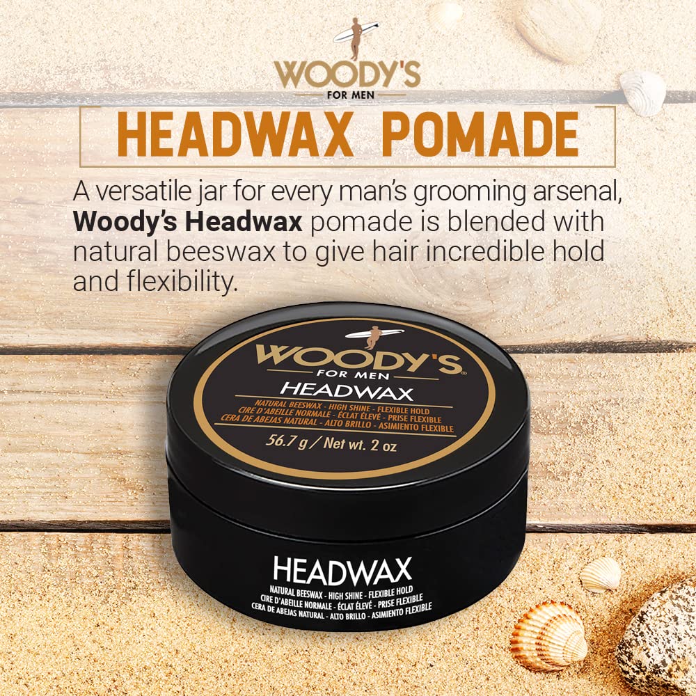 Foto 3 pulgar | Pomada Para Peinar Woody's Headwax Flexible Hold High Brillo 60 Ml - Venta Internacional.