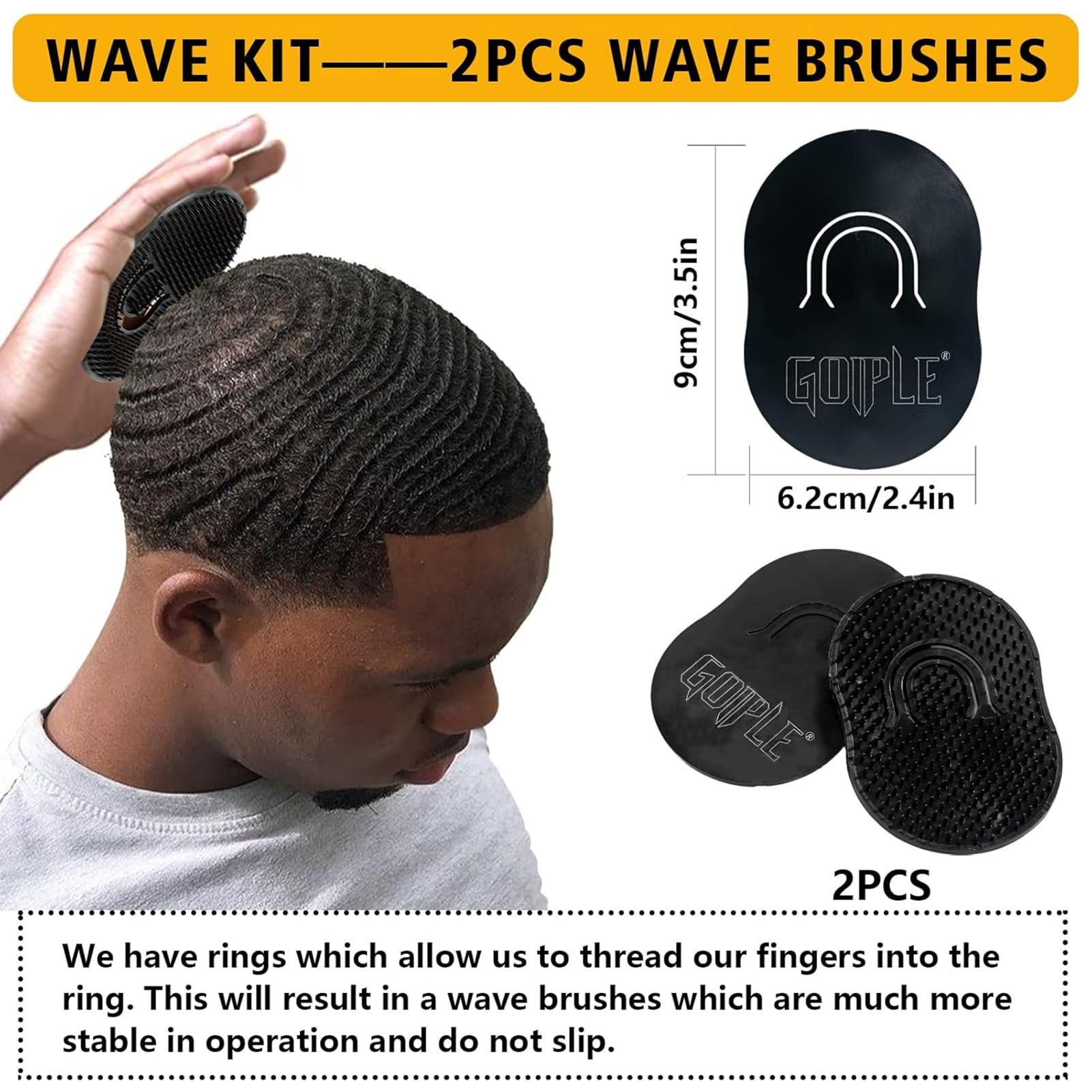 Foto 6 pulgar | Set de Cuidado del Cabello Goiple 360 Wave Shampoo Pomade Wave Brush - Venta Internacional
