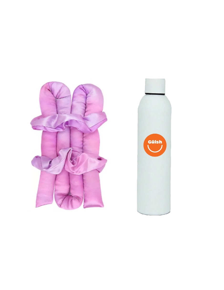 Foto 1 | Rizadores De Cabello Sin Calor + Termo De Agua Güish