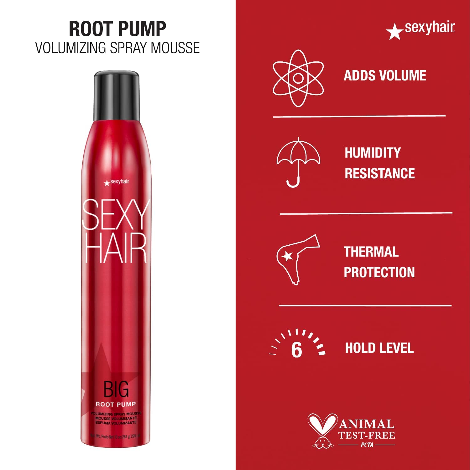 Foto 5 pulgar | Espray Voluminizador Sexyhair Big Root Pump 300 Ml - Venta Internacional.