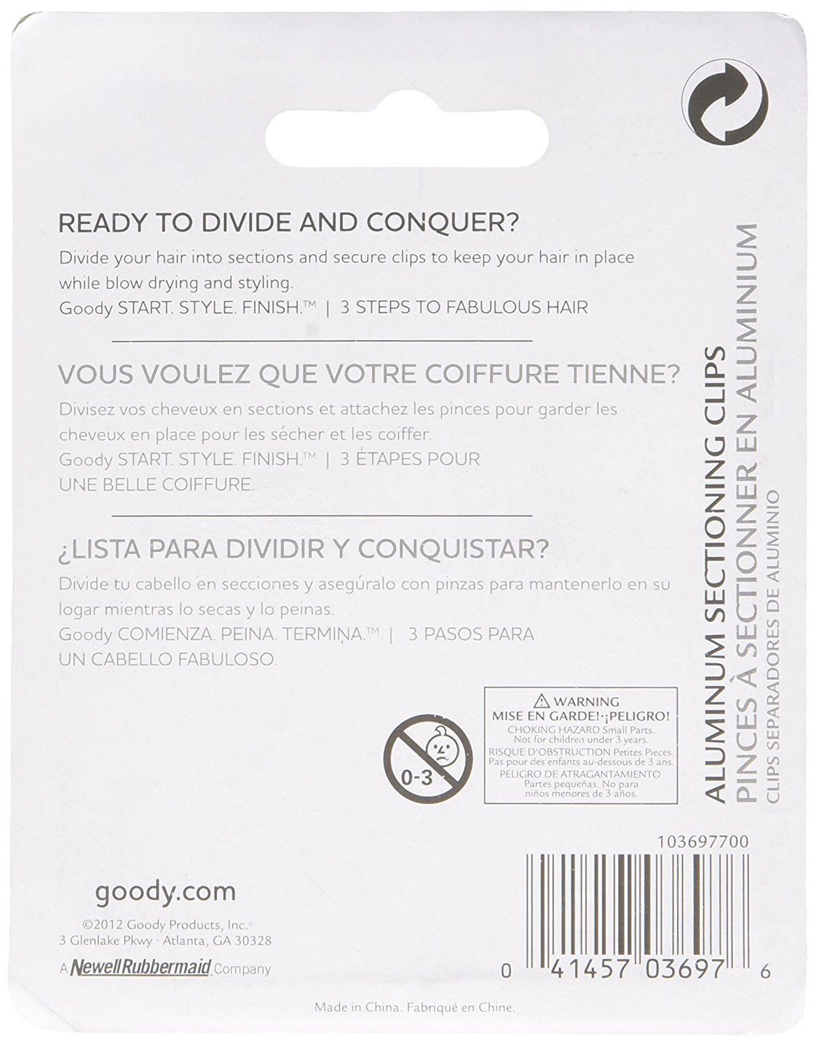 Foto 4 pulgar | Pinzas De Corte Goody De Aluminio De 6 Quilates Para Todo Tipo De Cabello - Venta Internacional.