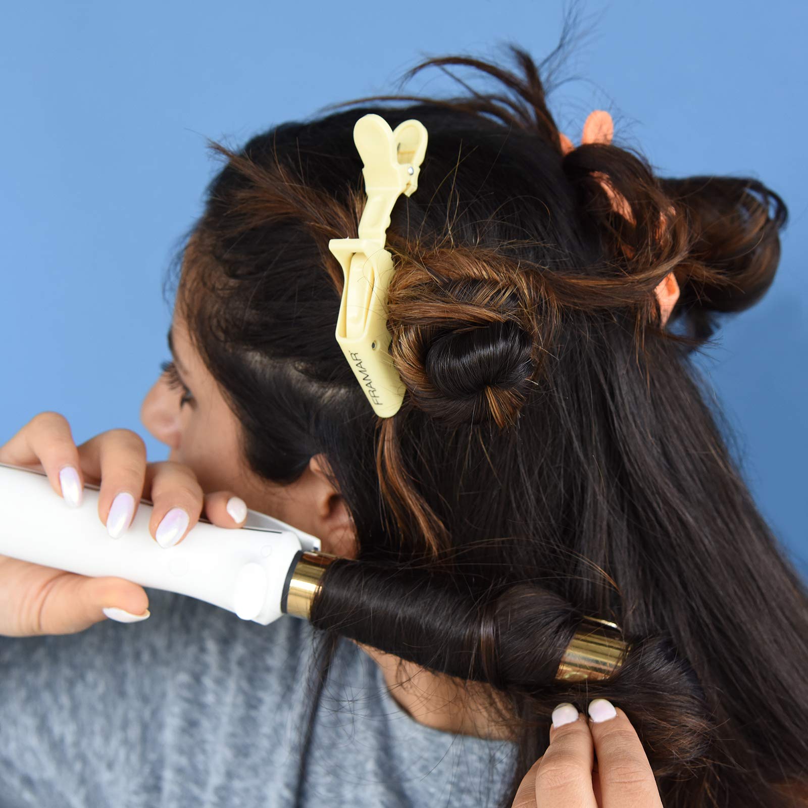 Foto 7 pulgar | Pinzas Para El Cabello Framar Pastel Alligator, Paquete De 10 Unidades, Calidad Salón - Venta Internacional.