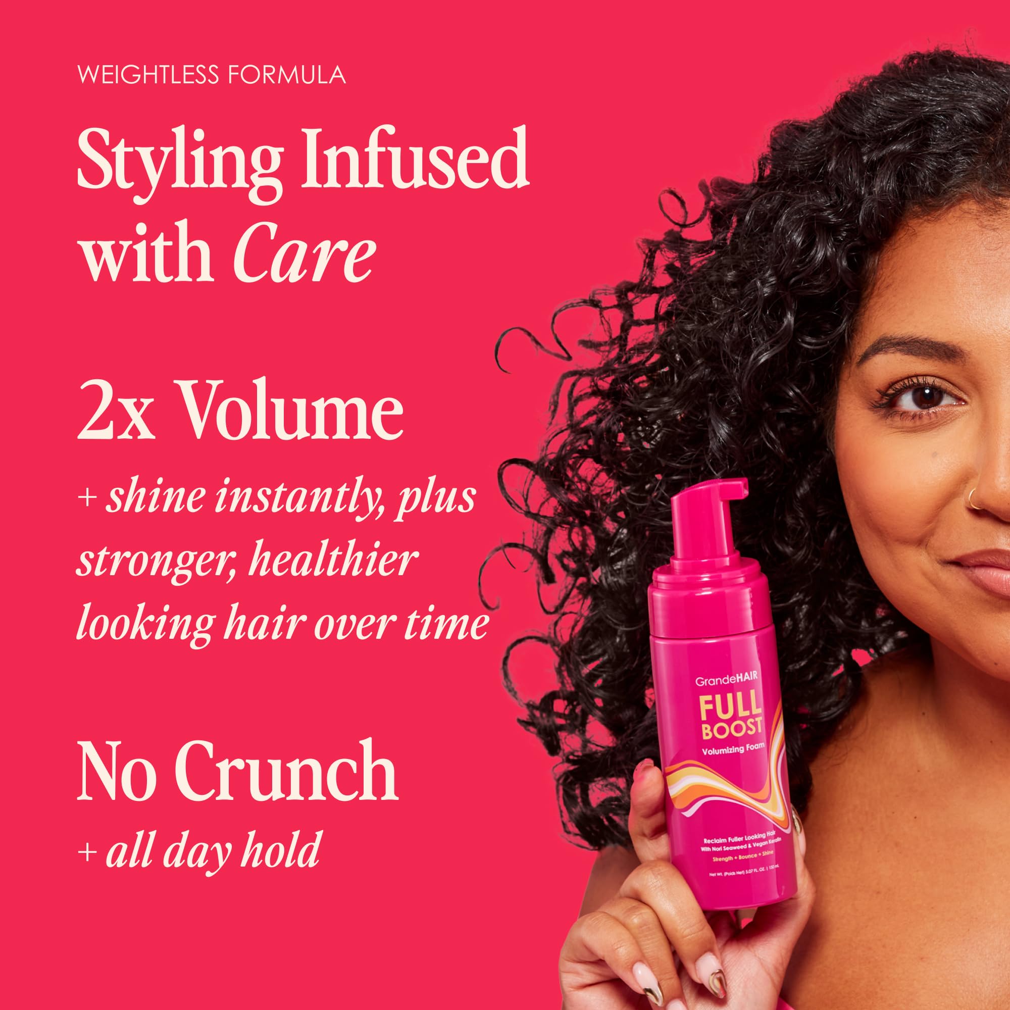 Foto 4 pulgar | Espuma Capilar Grande Cosmetics, Voluminizadora Instantánea, Para Viajes - Venta Internacional.