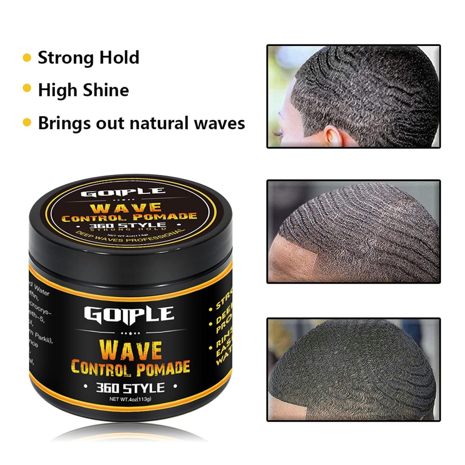 Foto 4 pulgar | Wave Grease Goiple Wave Butter 360 Para Hombre Con Manteca De Karité - Venta Internacional.