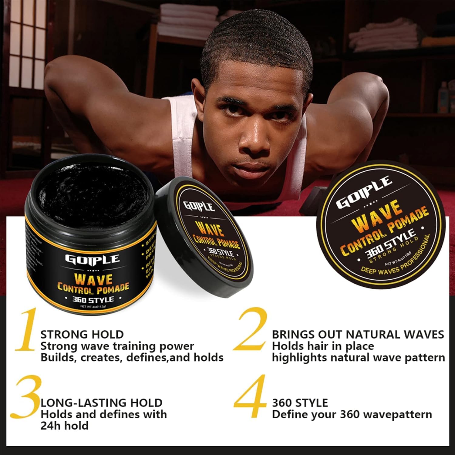Foto 5 pulgar | Wave Grease Goiple Wave Butter 360 Para Hombre Con Manteca De Karité - Venta Internacional.