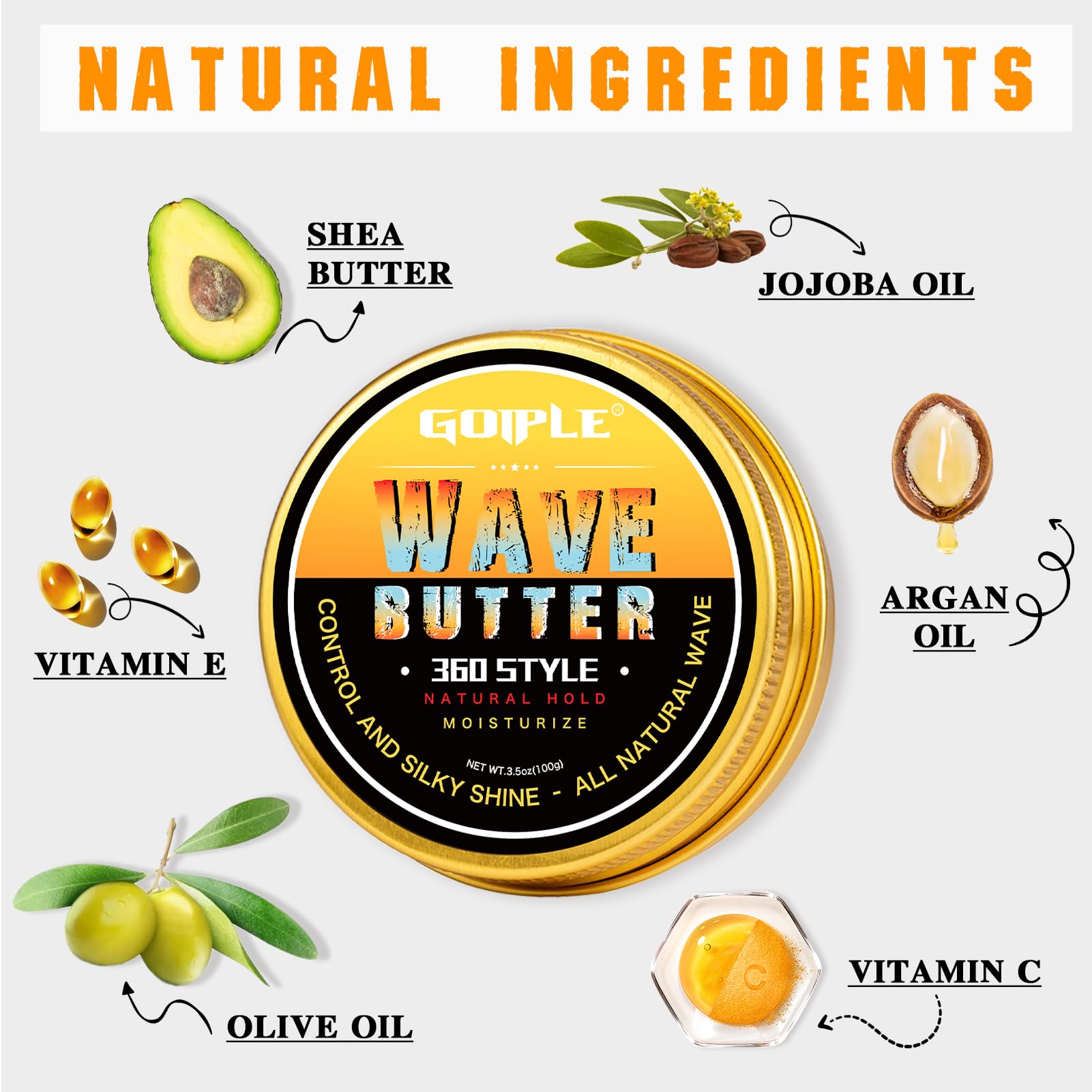 Foto 6 | Wave Grease Goiple Wave Butter 360 Para Hombre Con Manteca De Karité - Venta Internacional.