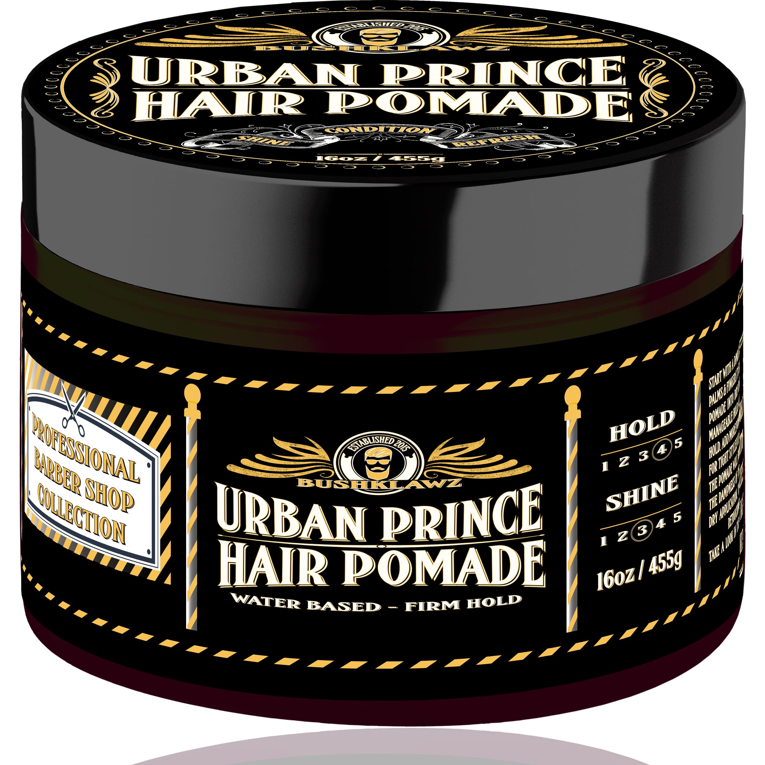 Foto 2 pulgar | Pomada Para El Cabello Bushklawz, A Base De Agua, Firm Hold Urban Prince, 455 G - Venta Internacional.