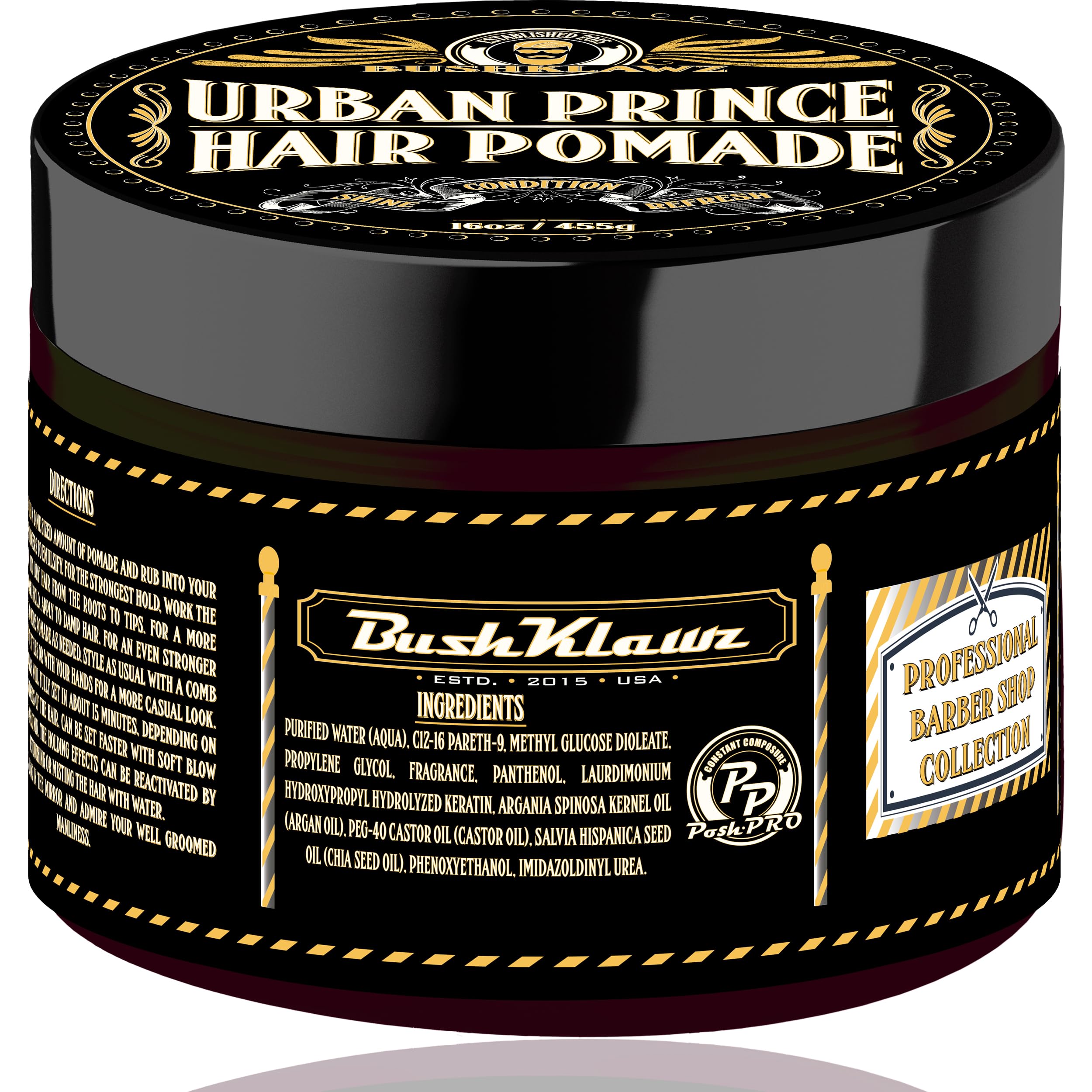 Foto 4 pulgar | Pomada Para El Cabello Bushklawz, A Base De Agua, Firm Hold Urban Prince, 455 G - Venta Internacional.