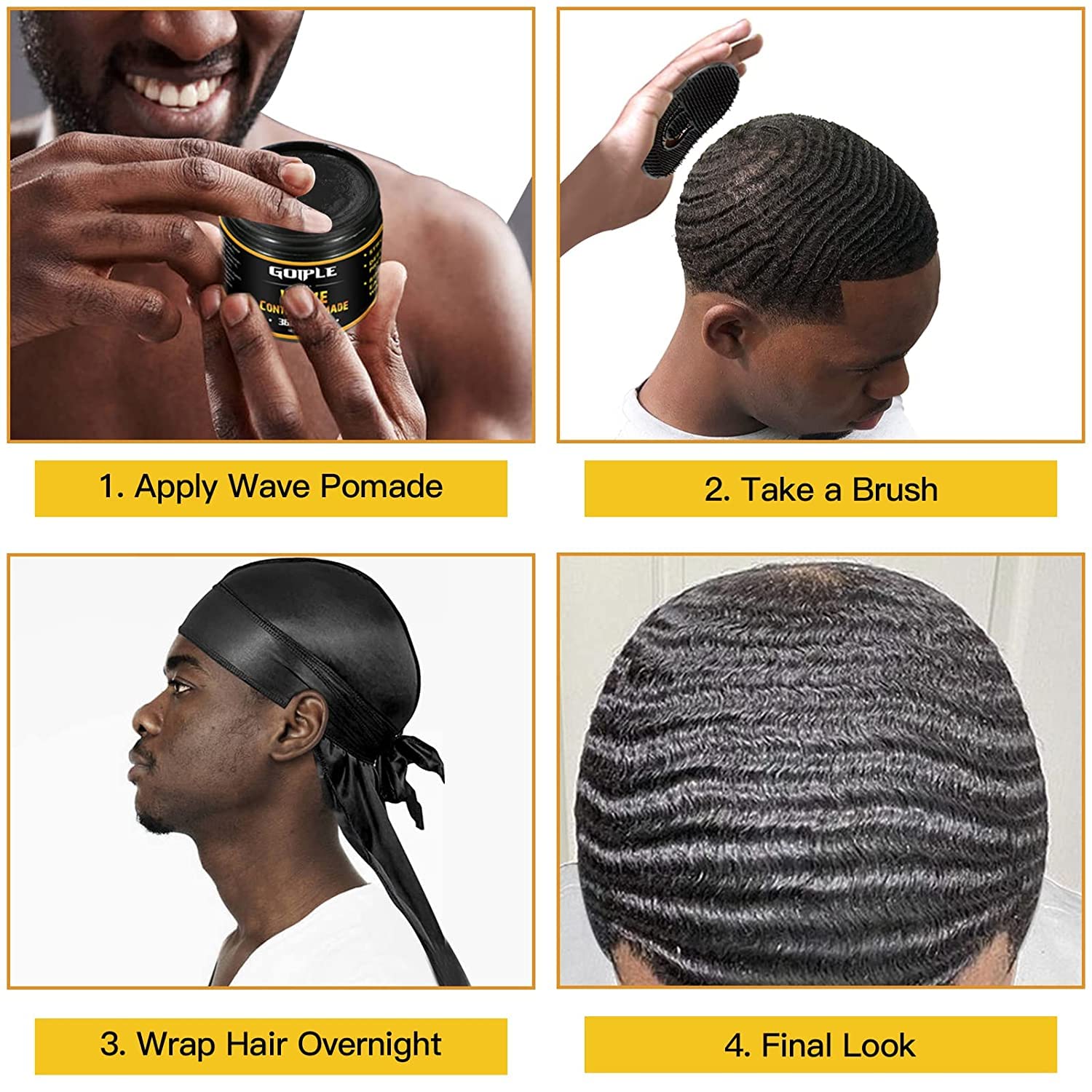 Foto 7 pulgar | Wave Pomade Goiple Natural Wave, Agarre Fuerte Con Tamaño De Viaje - Venta Internacional.