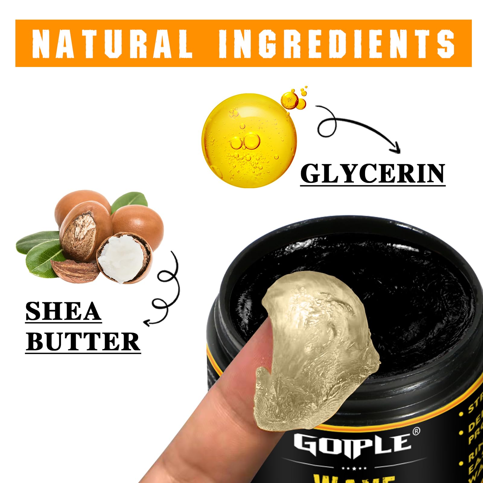 Foto 3 pulgar | Wave Pomade Goiple Natural Wave Strong Hold 120 Ml Con Kit - Venta Internacional.