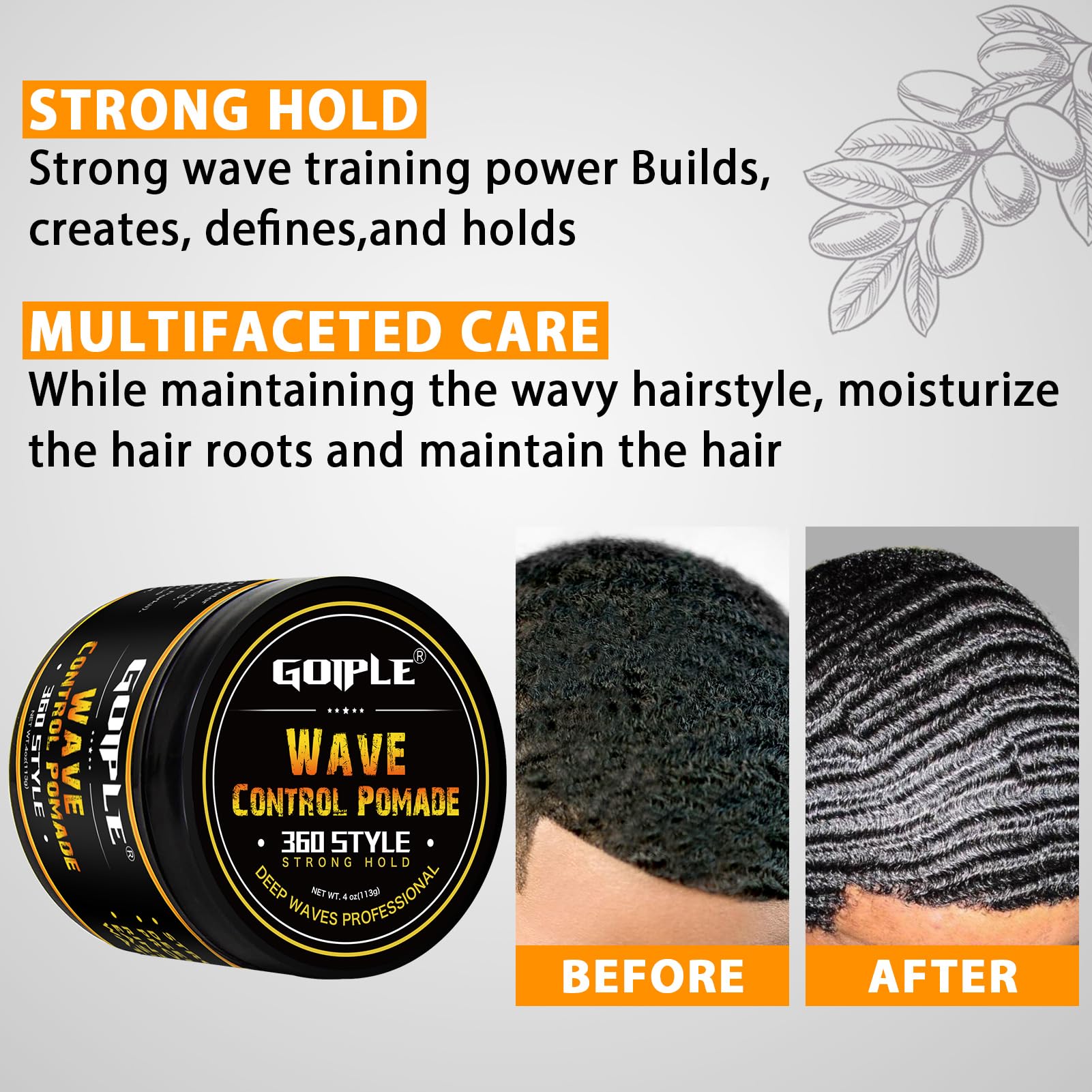 Foto 5 pulgar | Wave Pomade Goiple Natural Wave Strong Hold 120 Ml Con Kit - Venta Internacional.