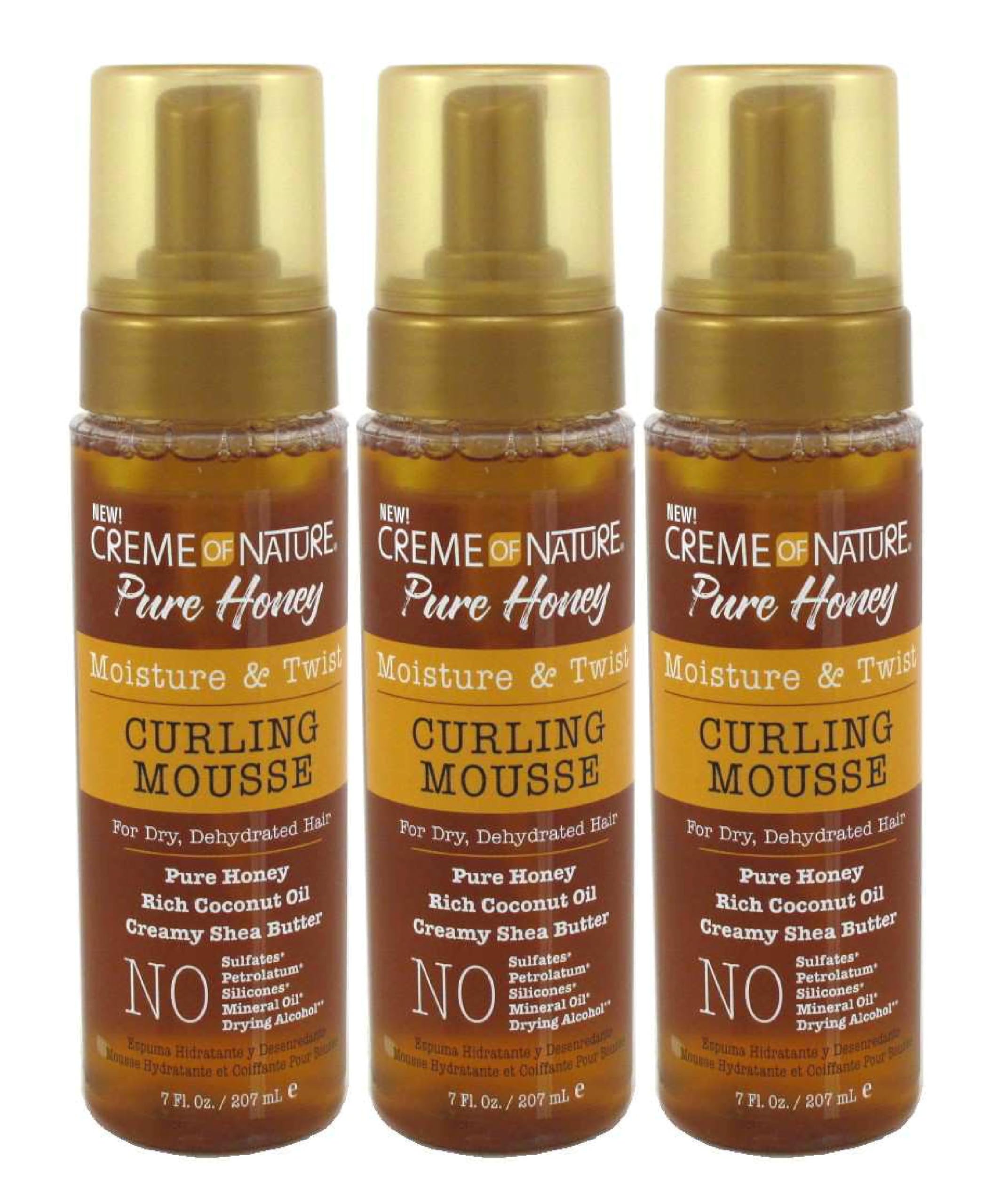 Foto 2 pulgar | Mousse Rizador Creme Of Nature Pure Honey 207 Ml (paquete De 3) - Venta Internacional.