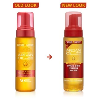Foto 6 | Mousse Para Peinar Creme Of Nature Con Aceite De Argán Style & Shine, 200 Ml - Venta Internacional.
