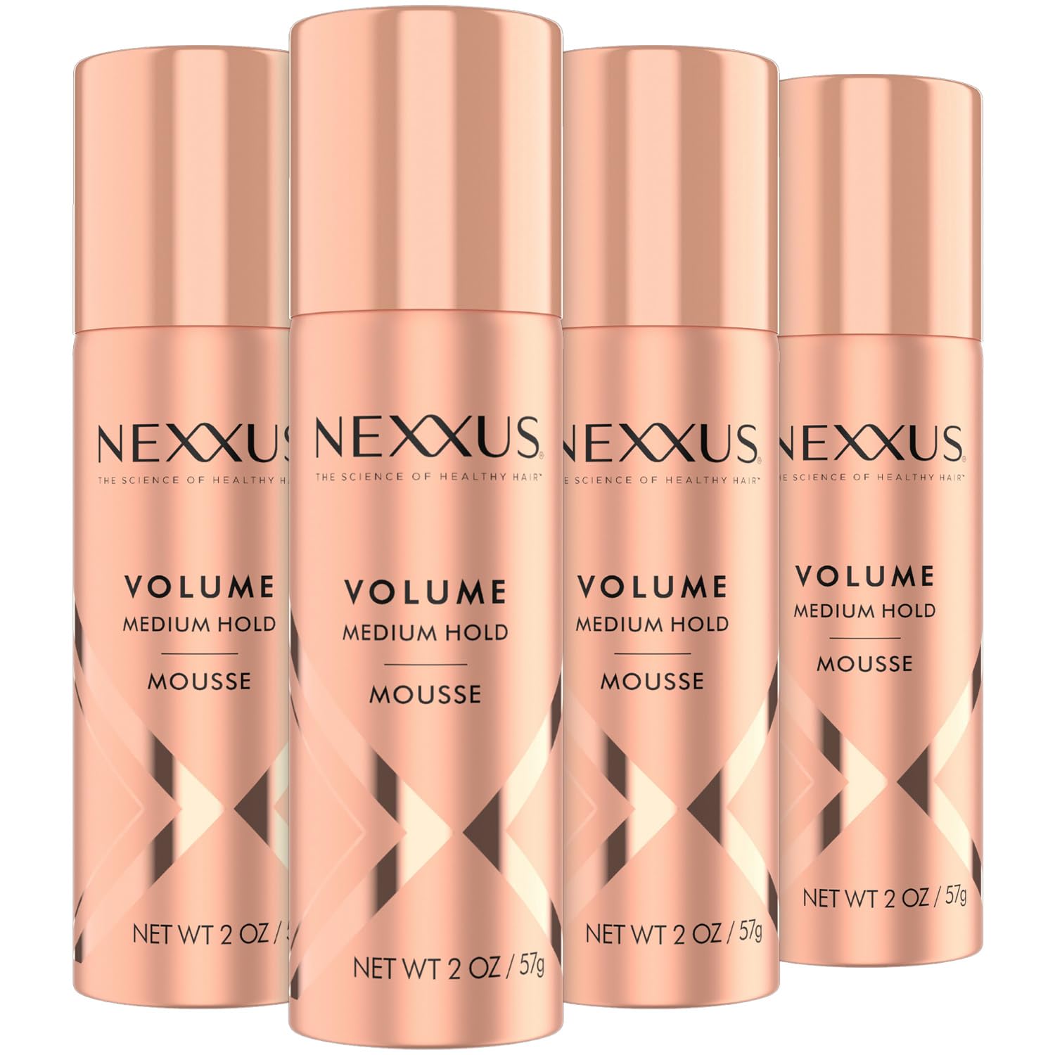 Mousse Nexxus Travel Volume  Fijación Media  60 Ml  Paquete De 4 - Venta Internacional.