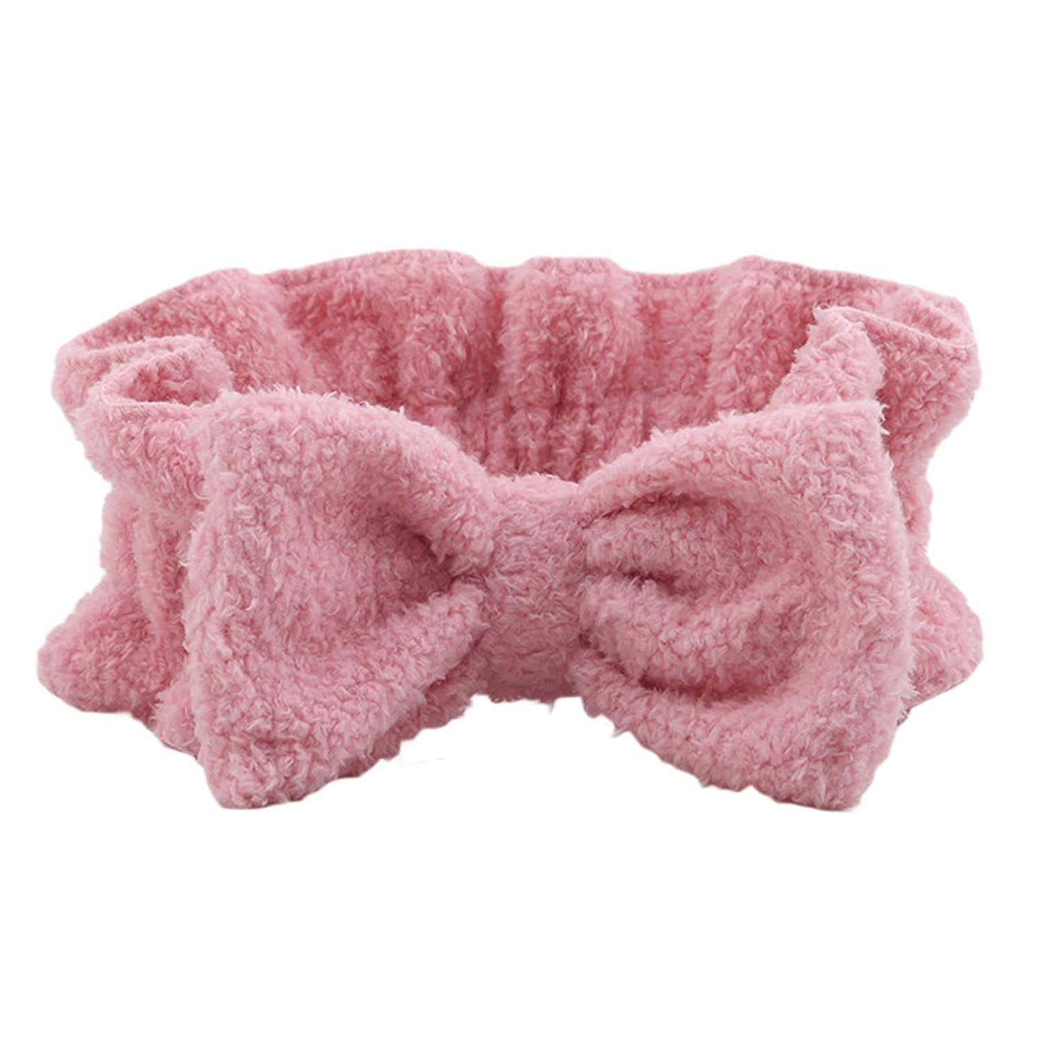 Foto 3 pulgar | Diadema Huoguo Soft Top Bowknot Wash Para Maquillaje Facial  Rosa - Venta Internacional.
