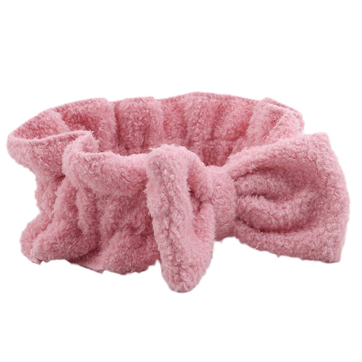 Foto 4 pulgar | Diadema Huoguo Soft Top Bowknot Wash Para Maquillaje Facial  Rosa - Venta Internacional.