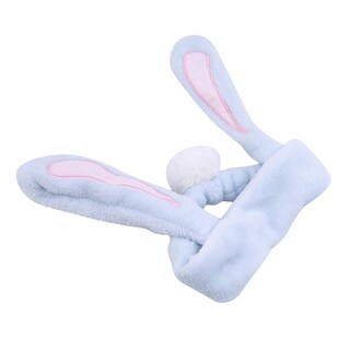 Foto 2 | Diadema Huoguo Bonita Y Larga Con Orejas De Conejo Para Mujer Azul Claro - Venta Internacional.