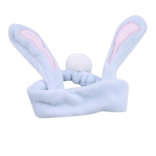 Foto 4 | Diadema Huoguo Bonita Y Larga Con Orejas De Conejo Para Mujer Azul Claro - Venta Internacional.