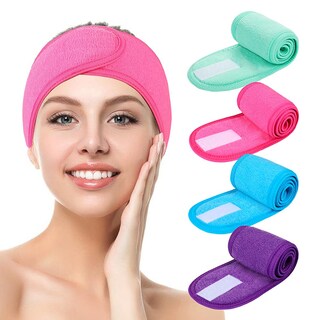 Foto 1 | Diademas De Spa Facial Huoguo 4 Unidades Tela Hipoalergénica - Venta Internacional.