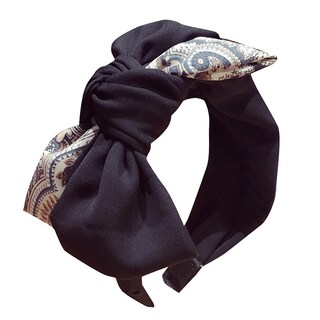 Foto 1 | Diadema Huoguo Lazo De Terciopelo Nudo Corbata Cruzada Moda Mujer - Venta Internacional.