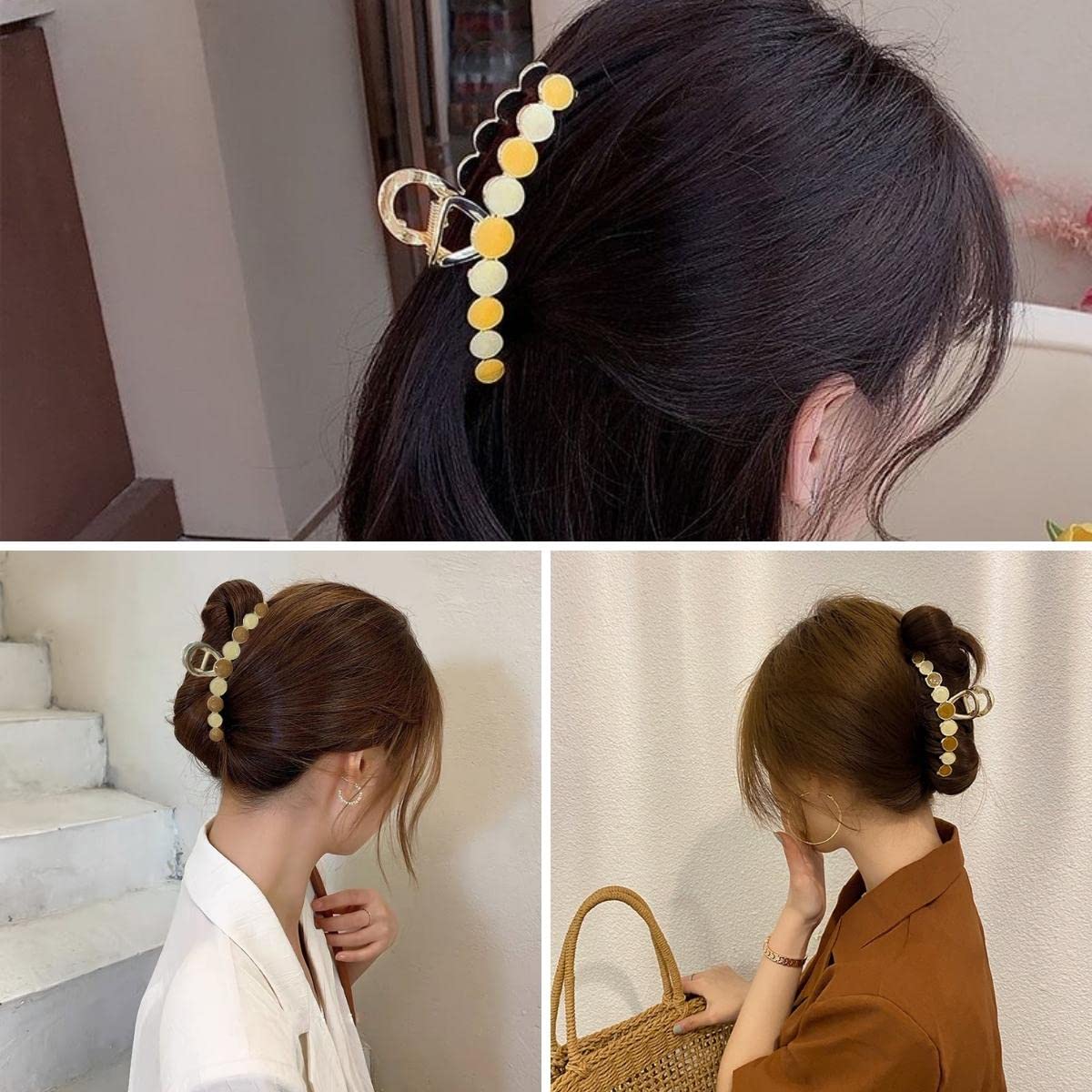 Foto 3 pulgar | Pinzas Metálicas Huoguo Para Peinar El Cabello Fino  Pinzas De Garras Medianas - Venta Internacional.