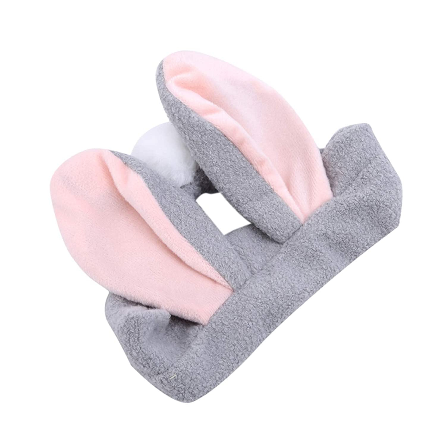 Foto 4 pulgar | Diadema Huoguo Soft Rabbit Ears Con Bola De Felpa Para Mujer  Color Gris - Venta Internacional.
