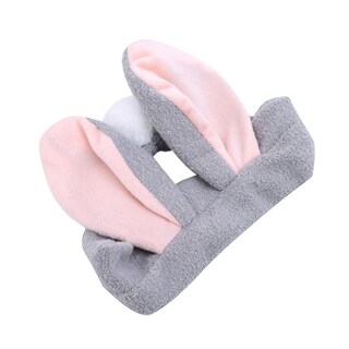 Foto 3 | Diadema Huoguo Soft Rabbit Ears Con Bola De Felpa Para Mujer Color Gris - Venta Internacional.