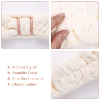 Foto 2 | Paquete De 3 Diademas De Microfibra Para El Cuidado De La Piel Huoguo Para Spa - Venta Internacional.