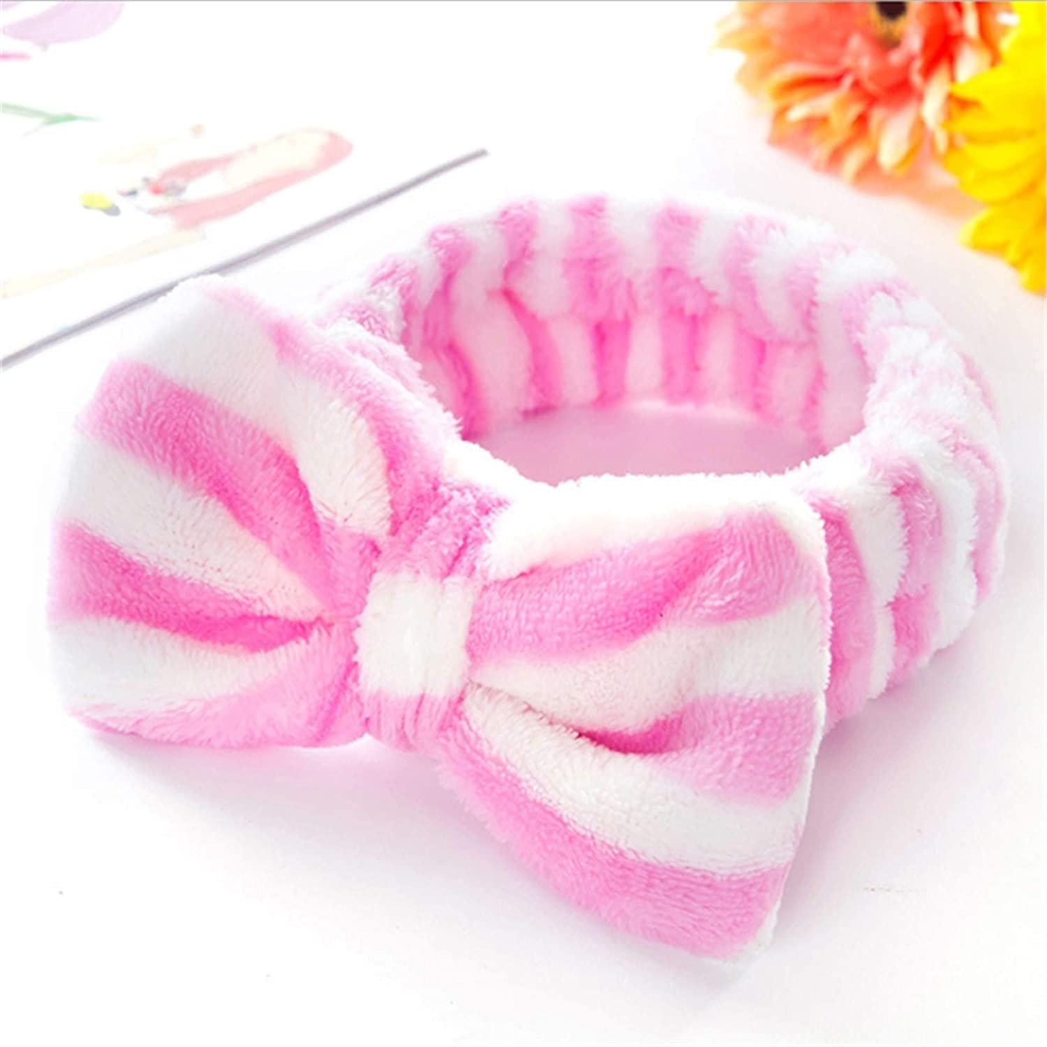 Foto 4 pulgar | Diadema Huoguo Diadema Elástica De Forro Polar Coral Suave Para Mujer - Venta Internacional.