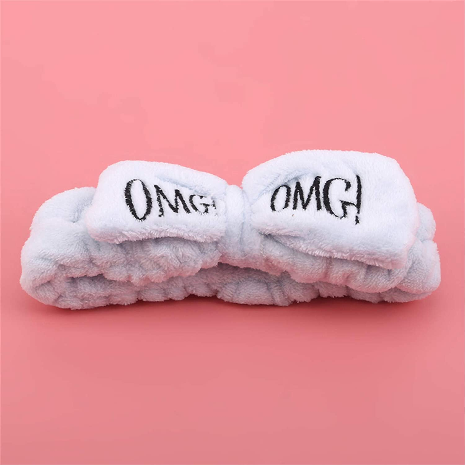 Foto 4 pulgar | Hair Band Huoguo Omg Letter Coral Fleece Para Mujer  Color Azul Claro - Venta Internacional.
