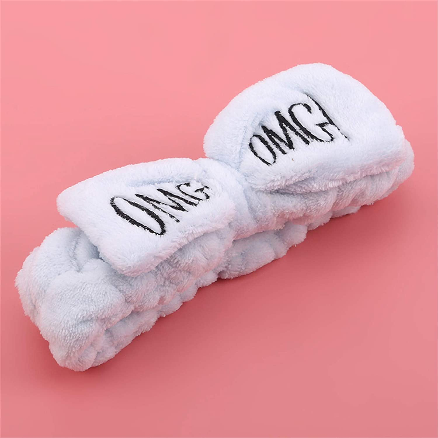 Foto 4 | Hair Band Huoguo Omg Letter Coral Fleece Para Mujer  Color Azul Claro - Venta Internacional.
