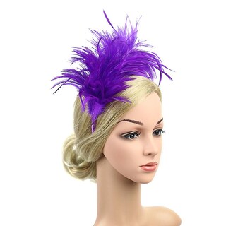 Foto 2 | Diadema Huoguo Vintage Burlesque Flapper Con Plumas De Avestruz - Venta Internacional.
