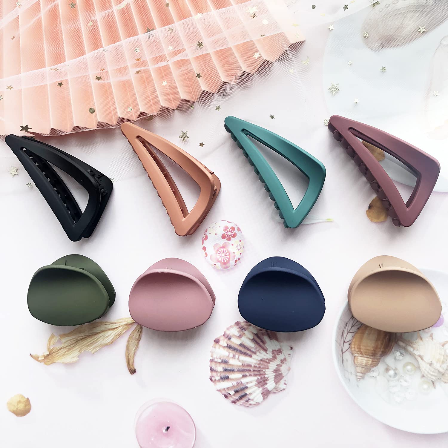 Foto 5 | Pinzas Para El Pelo Huoguo  Francesas  Mate  Elegantes  8 Colores - Venta Internacional.
