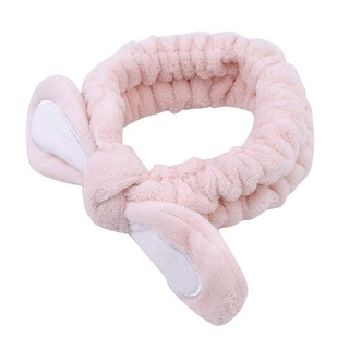 Foto 3 | Diadema Huoguo Soft Low Con Orejas De Conejo Para Mujer Color Champán - Venta Internacional.