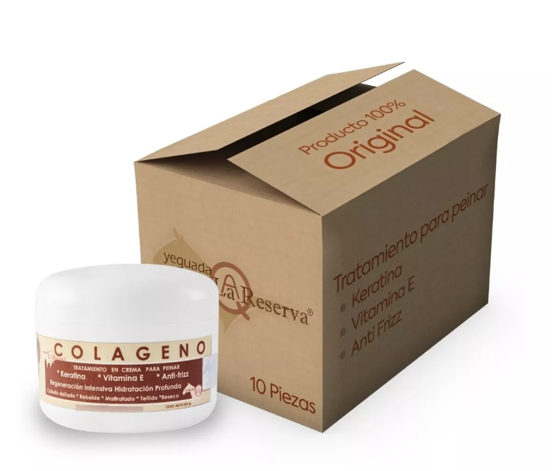 Foto 2 pulgar | Caja Colágeno Crema Para Peinar Yeguada La Reserva. Crema Para Cabello Con Keratina Y Vitamina E (10 Piezas))