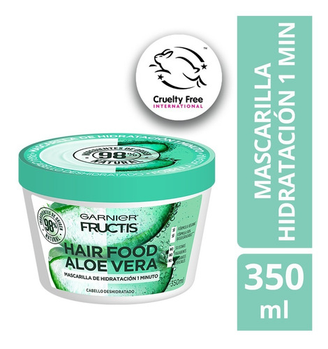 Foto 3 pulgar | Mascarilla Garnier Fructis Hair Food Aloe Vera 350 ML