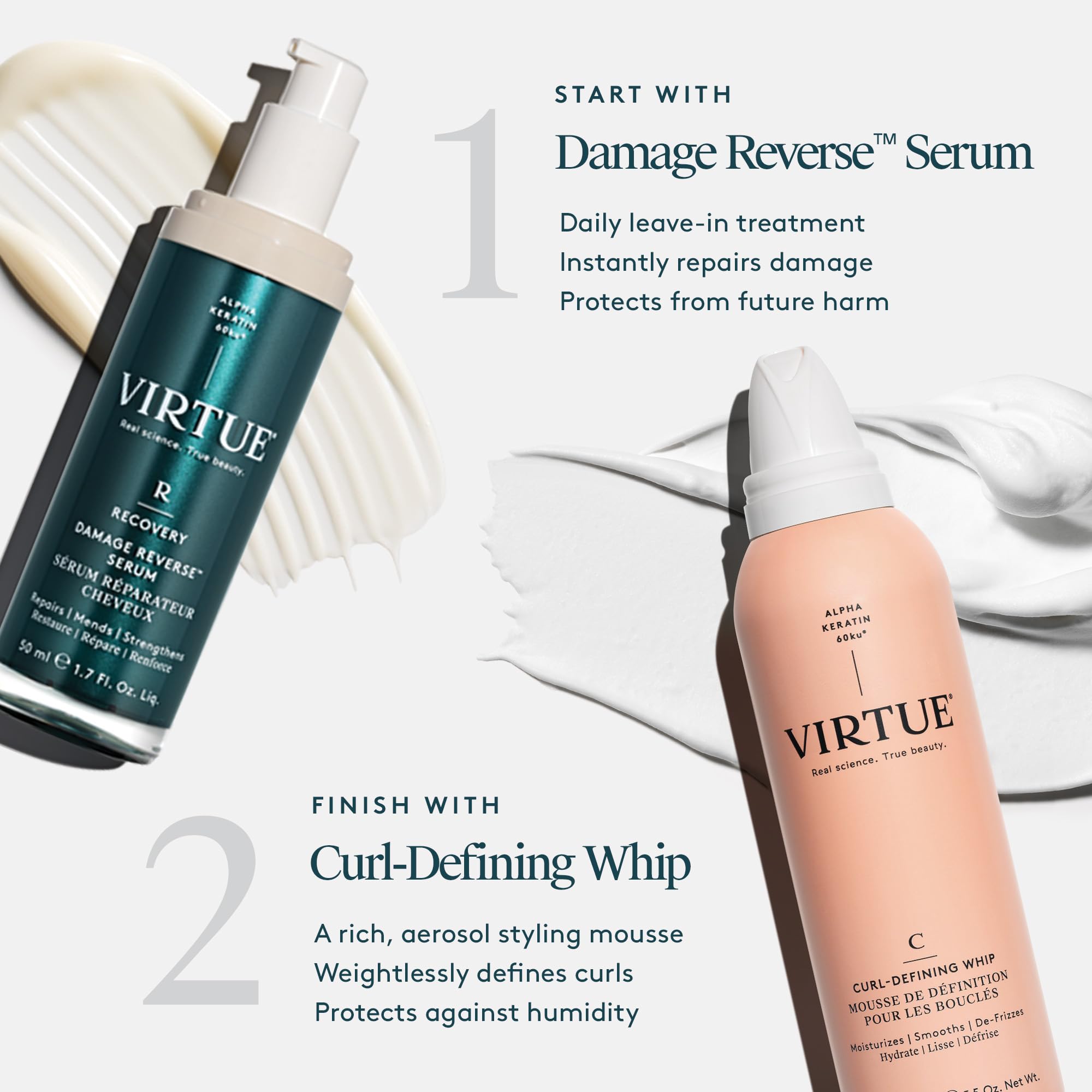 Foto 5 pulgar | Crema Virtue Curl Defining Whip Con Queratina 160 Ml Para Cabello Rizado - Venta Internacional